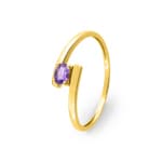 Spannring 375/9 K Gelbgold mit Amethyst oval