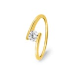 Spannring 375/9 K Gelbgold mit Zirkonia