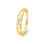 Tension Ring 375/9 K Yellow Gold with Cubic Zirconia