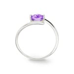 Spannring 375/9 K Weissgold mit Amethyst Kissen - 09FA016GA