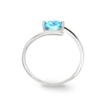 Spannring 375/9 K Weissgold mit Blautopas Kissen - 09FA016GT