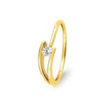 Spannring Fantasie 375/9 K Gelbgold mit Zirkonia