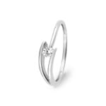 Spannring Fantasie 375/9 K Weissgold mit Zirkonia