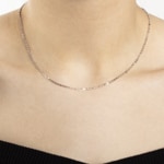 Mirror Cable Chain 750/18 K White Gold 1.8mm - 1242.04104