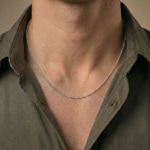 Spiegelankerkette 750/18 K Weissgold 1.8mm - 1242.04104