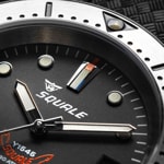 Squale 1545 Steel Black Rubber - 1545SSBK.HT