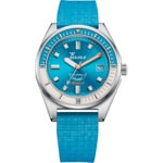 Squale Matic S Light Blue Mosaic Rubber