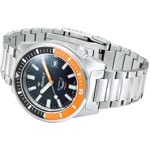 Squale Matic Satin Black-Orange Bracelet - MATICXSC.SQ22B