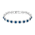 Swarovski Angelic bracelet, blue, rhodium plated - 5480484