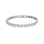 Swarovski Angelic bracelet, Round cut, Pavé, Small, White, Rhodium plated