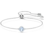 Swarovski Angelic Cushion bracelet, blue, rhodium plated - 5567933