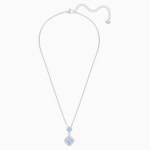 Swarovski Angelic necklace, blue, rhodium plated - 5559381