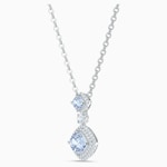 Swarovski Angelic necklace, blue, rhodium plated - 5559381