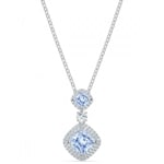 Swarovski Angelic necklace, blue, rhodium plated - 5559381