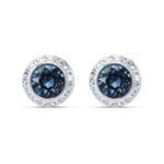 Swarovski Boucles d'oreilles clous Angelic, bleu, métal rhodié - 5536770