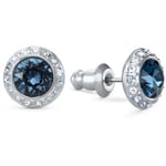 Swarovski Boucles d'oreilles clous Angelic, bleu, métal rhodié - 5536770