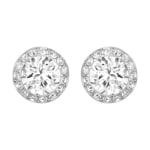 Swarovski Angelic earrings Round cut, White, Rhodium plated - 1081942