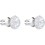 Swarovski Angelic earrings Round cut, White, Rhodium plated - 1081942