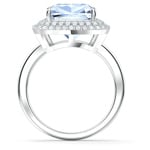 Swarovski Angelic ring, blue, rhodium plated - M5567955