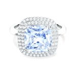 Swarovski Angelic ring, blue, rhodium plated - M5567955