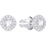 Swarovski Angelic Square earring, white, rhodium plated - 5368146