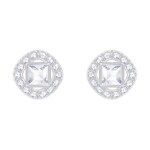 Swarovski Angelic Square earring, white, rhodium plated - 5368146