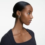 Swarovski Boucles d'oreilles Attract Circle, blanc, métal rhodié - 5563278