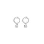 Swarovski Boucles d'oreilles Attract Circle, blanc, métal rhodié - 5563278