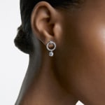 Swarovski Boucles d'oreilles Attract Circle, blanc, métal rhodié - 5563278