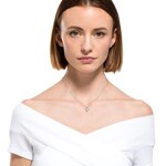 Swarovski Attract Cluster Halskette, weiss, rhodiniert - 5571077