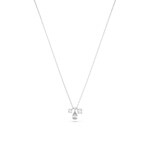 Swarovski Attract Cluster Halskette, weiss, rhodiniert - 5571077