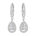 Swarovski Attract Drop Ohrringe, weiss, rhodiniert - 5197458
