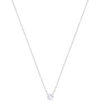 Swarovski Attract Round necklace, white, rhodium plated