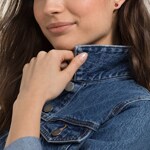 Swarovski Attract Round earring, red, rhodium plated - 5493979