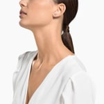 Swarovski Attract Round Ohrstecker, weiss, rhodiniert - 5408436