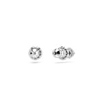 Swarovski Attract Round Ohrstecker, weiss, rhodiniert - 5408436