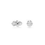 Swarovski Attract Round Ohrstecker, weiss, rhodiniert