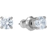 Swarovski Attract Round Ohrstecker, weiss, rhodiniert - 5509937