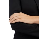Swarovski Attract Round ring, white, pink gold plated - M5184217