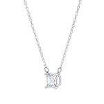 Swarovski Attract Square Halskette, weiss, rhodiniert - 5510696