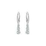 Swarovski Attract Trilogy Ohrringe, weiss, rhodiniert