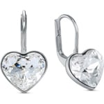 Swarovski Bella Heart earrings, white, rhodium plated - 5515191