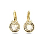 Swarovski Bella V Drop-Ohrhänger Rundschliff, Goldfarben, Goldlegierungsschicht