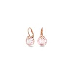 Swarovski Bella V Drop-earrings Round cut, Pink, Rose gold-tone plated