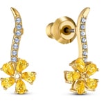 Swarovski Botanical Ohrringe, gelb, vergoldet - 5535796