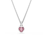 Swarovski Chroma Necklace Heart Pink Rhodium plated - 5757789