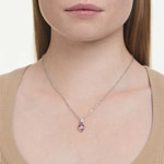 Swarovski Chroma Necklace Heart Pink Rhodium plated - 5757789