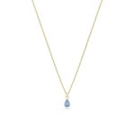 Swarovski Chroma Collier Tropfen Blau vergoldet