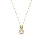 Swarovski Chroma Twist Necklace Multicolored gold-plated