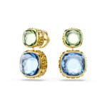 Swarovski Pendants d'oreilles Chroma Twist Multicolores Plaqué or